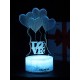 Светодиодный ночник PALMEXX 3D светильник LED RGB 7 цветов (шары-сердечки) LAMP-081