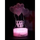 Светодиодный ночник PALMEXX 3D светильник LED RGB 7 цветов (шары-сердечки) LAMP-081