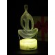 Светодиодный ночник PALMEXX 3D светильник LED RGB 7 цветов (йога) LAMP-080