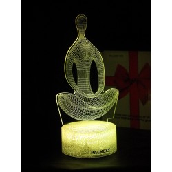 Светодиодный ночник PALMEXX 3D светильник LED RGB 7 цветов (йога) LAMP-080
