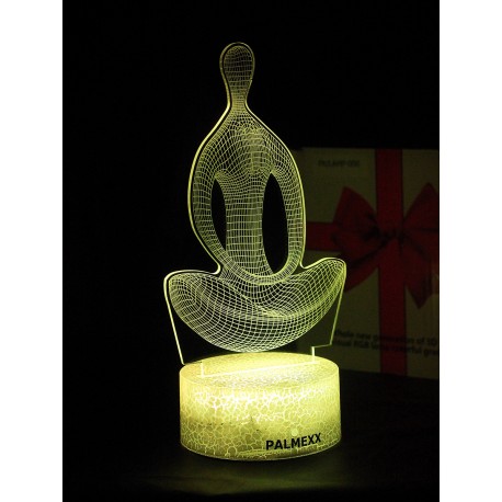 Светодиодный ночник PALMEXX 3D светильник LED RGB 7 цветов (йога) LAMP-080