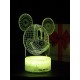 Светодиодный ночник PALMEXX 3D светильник LED RGB 7 цветов (голова микки мауса) LAMP-079