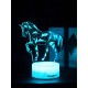 Светодиодный ночник PALMEXX 3D светильник LED RGB 7 цветов (конь) LAMP-077