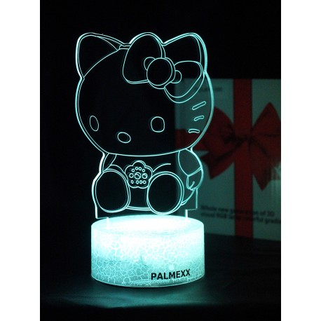 Светодиодный ночник PALMEXX 3D светильник LED RGB 7 цветов (хелло китти) LAMP-075