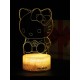 Светодиодный ночник PALMEXX 3D светильник LED RGB 7 цветов (хелло китти) LAMP-075