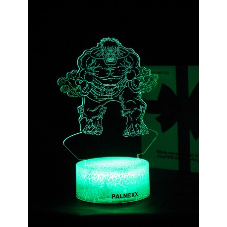 Светодиодный ночник PALMEXX 3D светильник LED RGB 7 цветов (халк) LAMP-074
