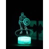 Светодиодный ночник PALMEXX 3D светильник LED RGB 7 цветов (капитан америка) LAMP-071
