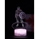 Светодиодный ночник PALMEXX 3D светильник LED RGB 7 цветов (капитан америка) LAMP-071
