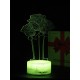 Светодиодный ночник PALMEXX 3D светильник LED RGB 7 цветов (розы) LAMP-066