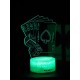 Светодиодный ночник PALMEXX 3D светильник LED RGB 7 цветов (казино) LAMP-064