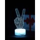 Светодиодный ночник PALMEXX 3D светильник LED RGB 7 цветов (виктори) LAMP-063