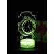 Светодиодный ночник PALMEXX 3D светильник LED RGB 7 цветов (будильник) LAMP-062