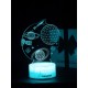Светодиодный ночник PALMEXX 3D светильник LED RGB 7 цветов (планеты) LAMP-060