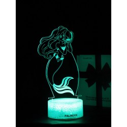 Светодиодный ночник PALMEXX 3D светильник LED RGB 7 цветов (русалочка) LAMP-059