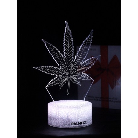 Светодиодный ночник PALMEXX 3D светильник LED RGB 7 цветов (лист) LAMP-058