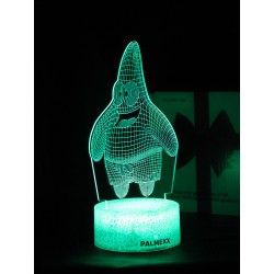 Светодиодный ночник PALMEXX 3D светильник LED RGB 7 цветов (патрик звезда) LAMP-057