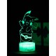 Светодиодный ночник PALMEXX 3D светильник LED RGB 7 цветов (пикачу) LAMP-053