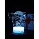 Светодиодный ночник PALMEXX 3D светильник LED RGB 7 цветов (самолёт вокруг планеты) LAMP-051