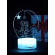 Светодиодный ночник PALMEXX 3D светильник LED RGB 7 цветов (двое на луне) LAMP-050