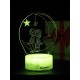 Светодиодный ночник PALMEXX 3D светильник LED RGB 7 цветов (двое на луне) LAMP-050