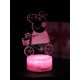 Светодиодный ночник PALMEXX 3D светильник LED RGB 7 цветов (пеппа на велосипеде) LAMP-049
