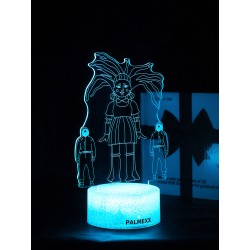 Светодиодный ночник PALMEXX 3D светильник LED RGB 7 цветов (игра в кальмара #2) LAMP-048