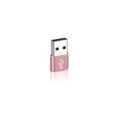 Переходник PALMEXX USB Type C - USB / розовый