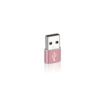 Переходник PALMEXX USB Type C - USB / розовый