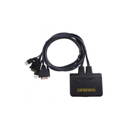 Коммутатор PALMEXX KVM-переключатель DVI+USB на 2 компьютера