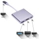 Кабель PALMEXX USBC-HDMI-USB3.1-USBC / серебро