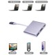 Кабель PALMEXX USBC-HDMI-USB3.1-USBC / серебро