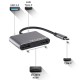 Хаб PALMEXX 4in1 USBC to 2*HDMI+USB3.0+USBC