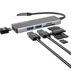 Хаб PALMEXX 5in1 USB-C to HDMI+2*USB3.0+CR