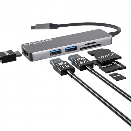 ??? PALMEXX 5?1 USB-C to HDMI+2*USB3.0+CR