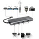 Хаб PALMEXX 12в1 USB-C to 2*HDMI+VGA+2*USB3.0+2*USB2.0+USBC+CR+AUX+LAN