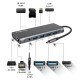 Хаб PALMEXX 12в1 USB-C to 2*HDMI+VGA+2*USB3.0+2*USB2.0+USBC+CR+AUX+LAN