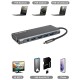 Хаб PALMEXX 12в1 USB-C to 2*HDMI+VGA+2*USB3.0+2*USB2.0+USBC+CR+AUX+LAN