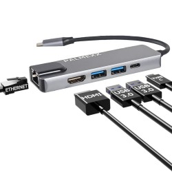 Хаб PALMEXX 5?1 USBC to HDMI-2*USB3.0-USBC-LAN
