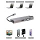Хаб PALMEXX 8in1 USB-C to HDMI+VGA+2*USB3.0+USBC+CR+LAN