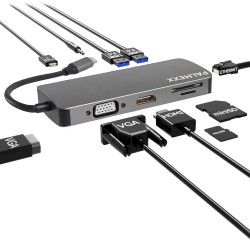 ??? PALMEXX 9?1 USB-C to HDMI+VGA+2*USB3.0+USBC+CR+AUX+LAN