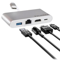 Хаб PALMEXX 4in1 USB-C to HDMI+USB3.0+USBC+LAN