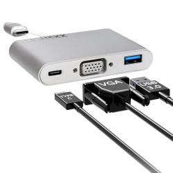 Хаб PALMEXX USB-C to VGA+USB3.0+USBC