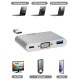 Хаб PALMEXX USB-C to VGA+USB3.0+USBC