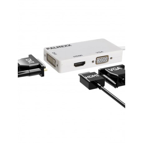 Хаб PALMEXX 3in1 mDP to HDMI+VGA+DVI