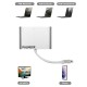 Кабель PALMEXX Lightning-HDMI-VGA-AUX / серебро