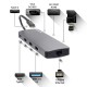 Хаб PALMEXX USBC HDMI-VGA-3*USB3.1-USBC-CR-Ethernet
