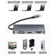 Хаб PALMEXX USBC HDMI-VGA-2*USB3.1-USBC-CR-Ethernet