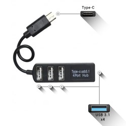 Хаб PALMEXX USB Type-C 3.1 на 4 порта