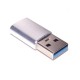 Переходник PALMEXX USB-C(f) - USB3.0(m) / серебро