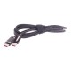 Кабель PALMEXX USB-C to USB-C с индикатором мощности, до 100W, длина 1.2м, чёрный